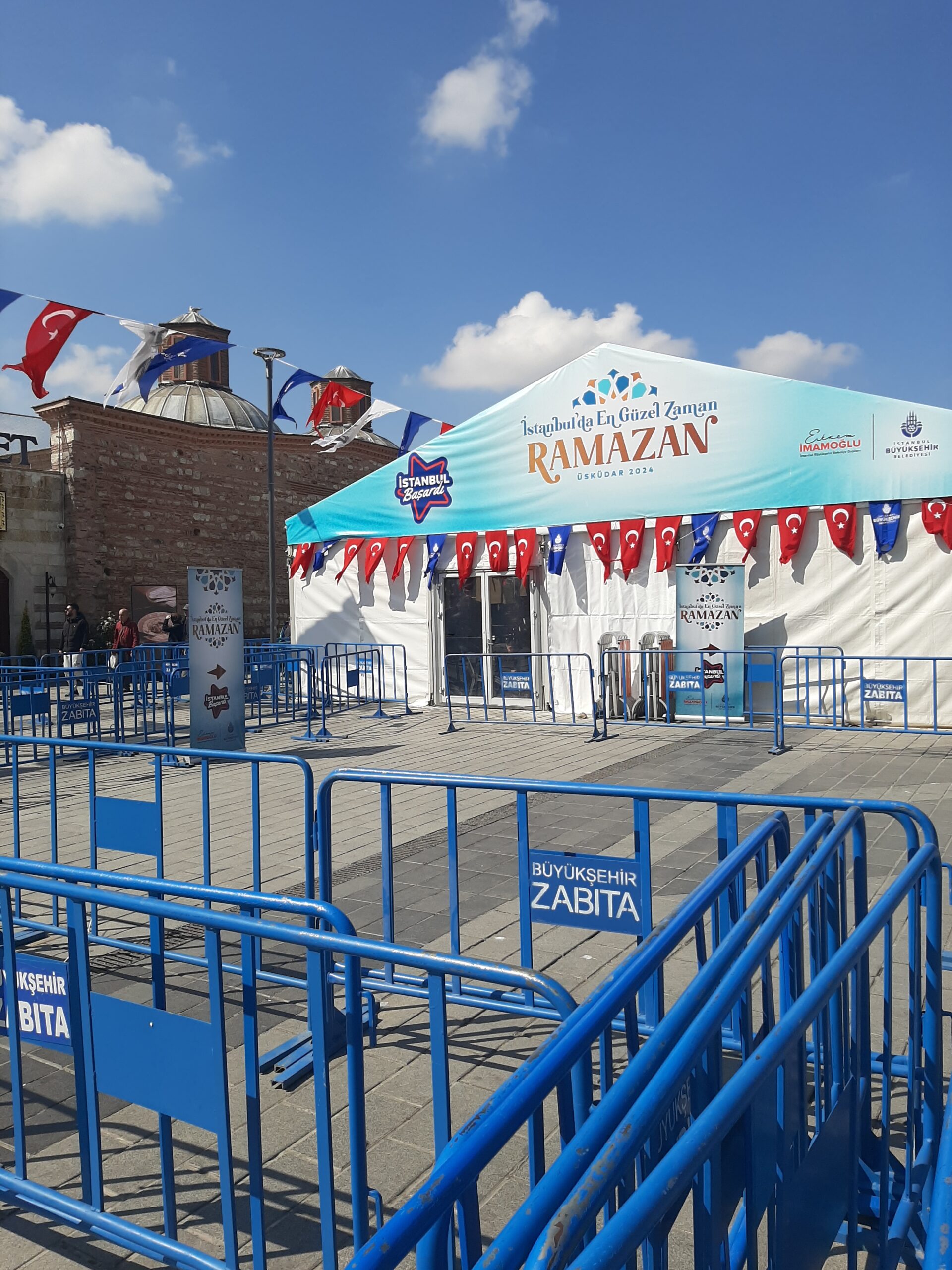 Ramazan tent where people can eat for free.