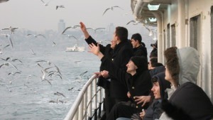 Catch an Istanbul ferry and feed the seagulls!