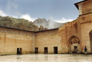 The ethereal Ishak Pasa Palace courtyard