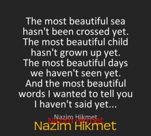 Words of wisdom from Nazim Hikmet