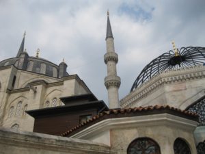 The top of the Yeni Valide mosque bird cage tomb