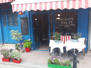 One of Balat's many colourful cafes