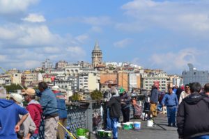 Fishing off Galata bridge - photo courtesy of Dorota Yamadag