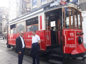 Enjoy the stately pace of an original Istanbul tram.