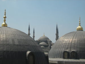 Looking over the domes of Sultanahmet Camii