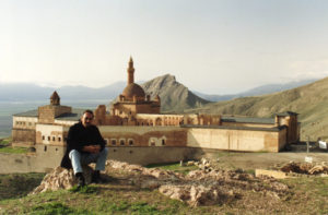 Kim, in front of İshakpaşa Sarayı, Doğubayazıt, the first time we visited in 2001.