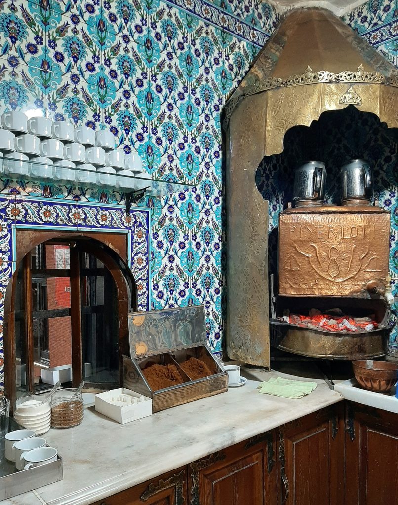 Lovely tiles in the Pierre Loti tea making area