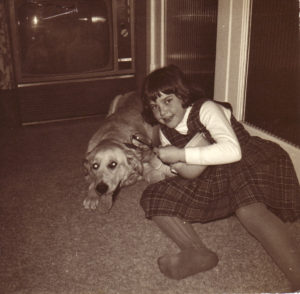 Me with my much loved dog Christa, of and a cake beater I'd liked clean!
