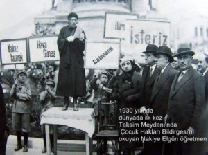Nakiye Elgun also spoke out for the rights of children in the 1930s