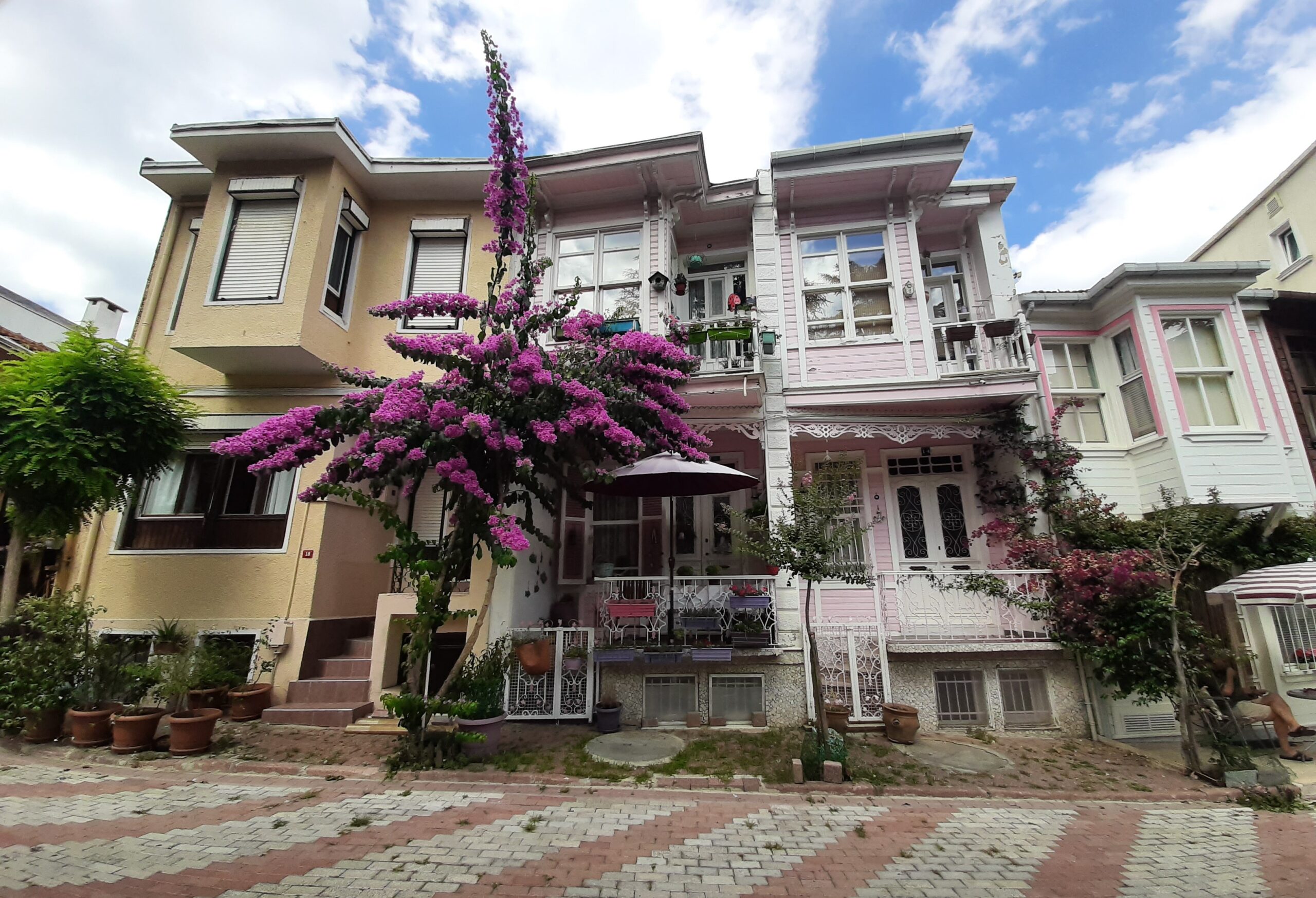 The streets of Heybeliada are full of lovely houses like these.