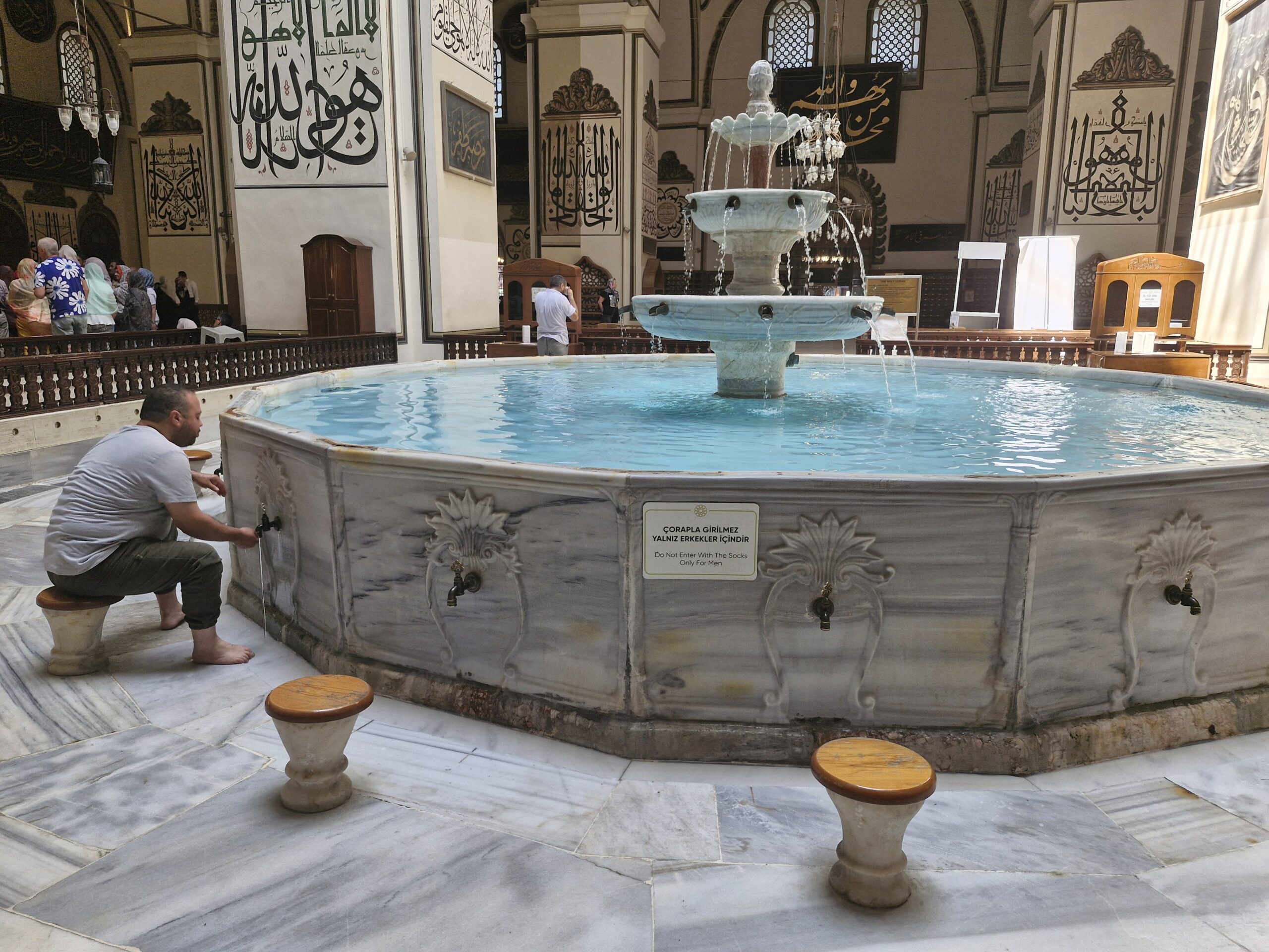 Inside Bursa's famous Ulu Camii